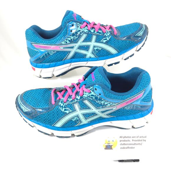 ASICS Gel-Excite 3 Athletic Running Shoe Womens Size 8.5 T5B9N Blue Pink - Picture 5 of 9